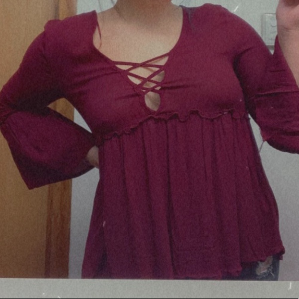 Maroon/deep purple long sleeve
